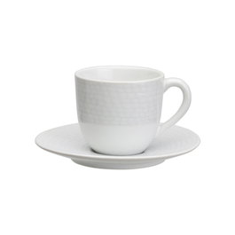 Avet Taza de Café con Plato 120 ml Lohan White (6 Unidades)